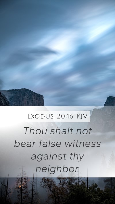 Exodus 20:16 KJV Bible Verse Image