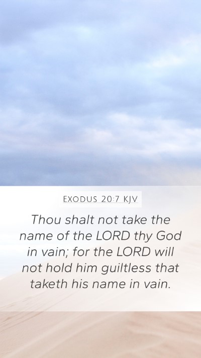 Exodus 20:7 KJV Bible Verse Image