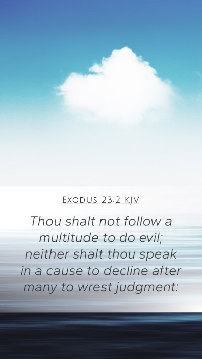 Exodus 23:2 KJV Bible Verse Image