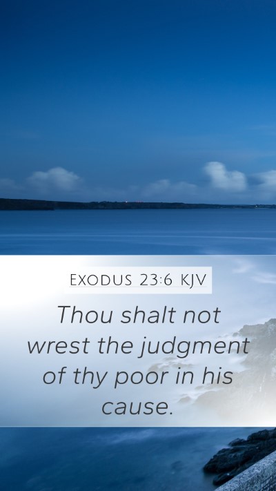 Exodus 23:6 KJV Bible Verse Image