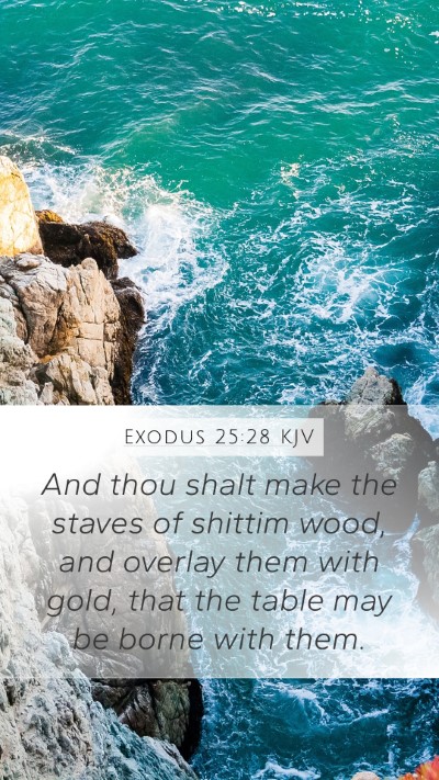 Exodus 25:28 KJV Bible Verse Image