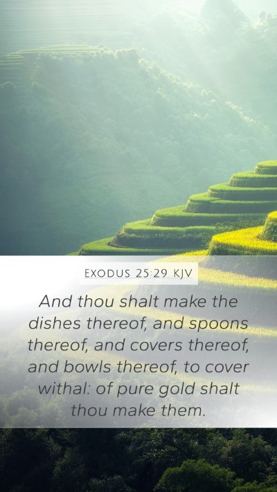 Exodus 25:29 KJV Bible Verse Image