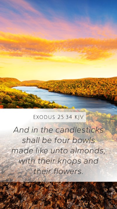 Exodus 25:34 KJV Mobile Phone Wallpaper - And in the candlesticks shall be four bowls made - Mobile Bible Verse Wallpaper