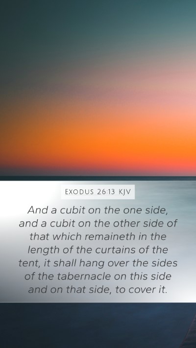 Exodus 26:13 KJV Bible Verse Image