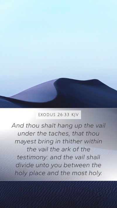 Exodus 26:33 KJV Bible Verse Image