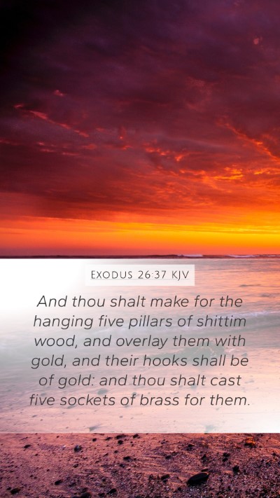 Exodus 26:37 KJV Bible Verse Image