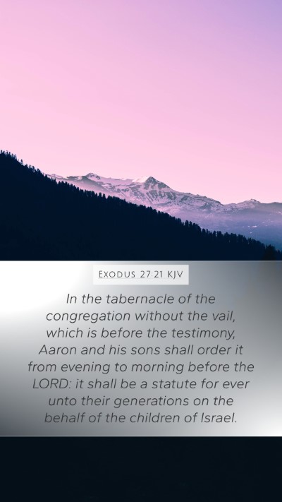 Exodus 27:21 KJV Bible Verse Image