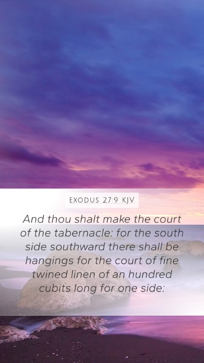 Exodus 27:9 KJV Bible Verse Image
