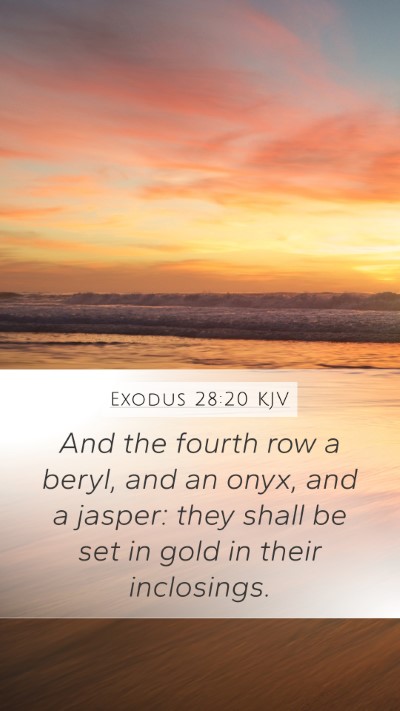 Exodus 28:20 KJV Bible Verse Image