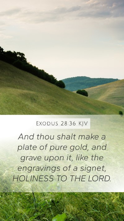 Exodus 28:36 KJV Bible Verse Image