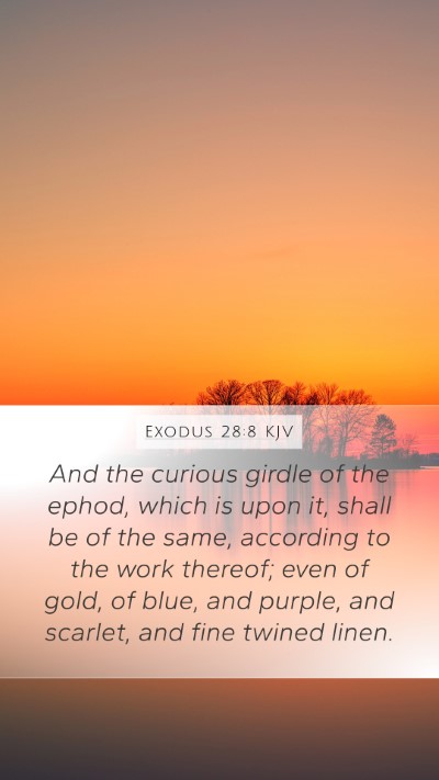 Exodus 28:8 KJV Bible Verse Image