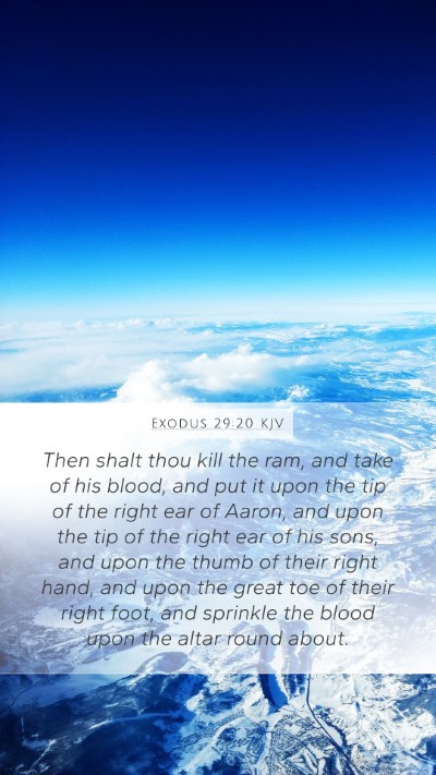 Exodus 29:20 KJV Bible Verse Image