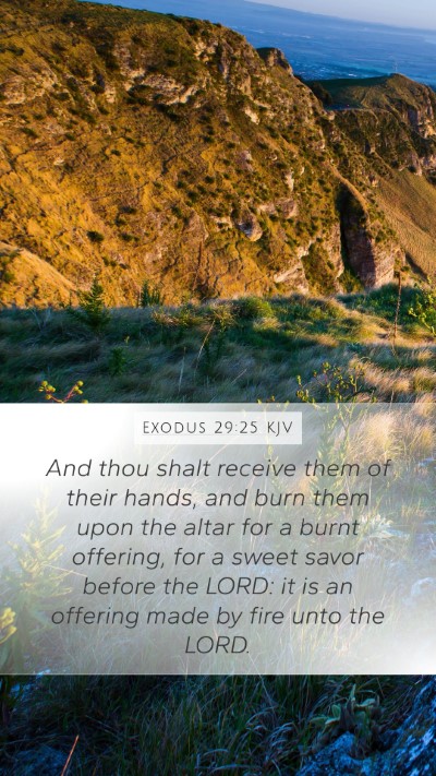 Exodus 29:25 KJV Mobile Phone Wallpaper - And thou shalt receive them of their hands, and - Mobile Bible Verse Wallpaper