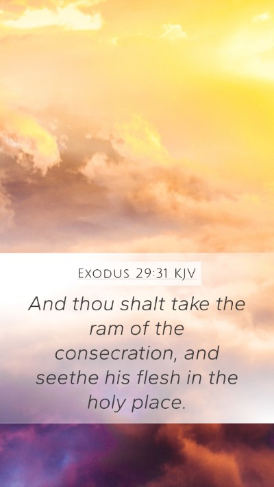 Exodus 29:31 KJV Bible Verse Image