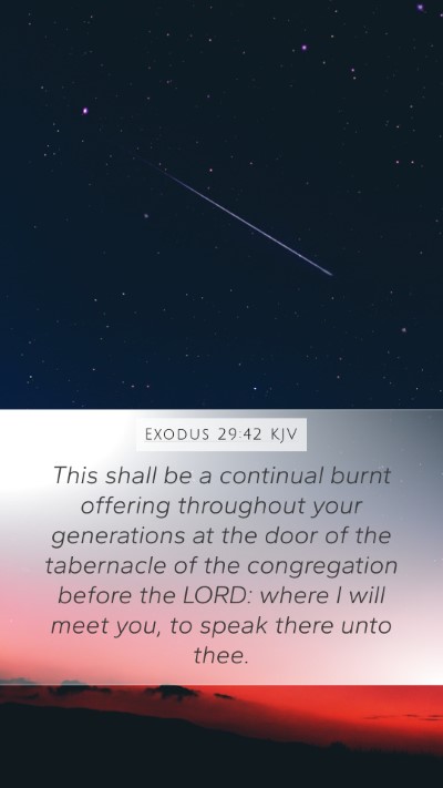 Exodus 29:42 KJV Bible Verse Image