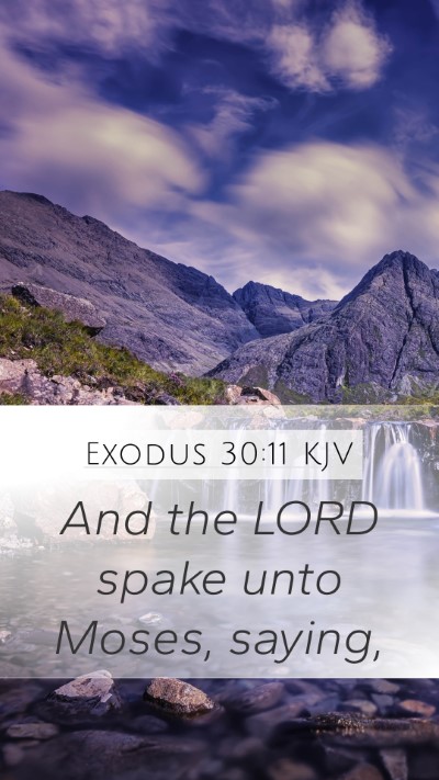 Exodus 30:11 KJV Bible Verse Image