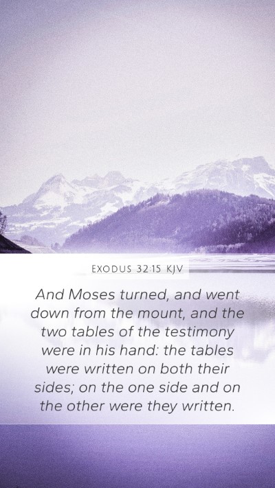 Exodus 32:15 KJV Bible Verse Image