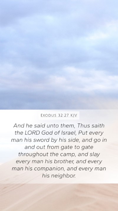 Exodus 32:27 KJV Bible Verse Image