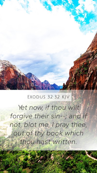 Exodus 32:32 KJV Bible Verse Image