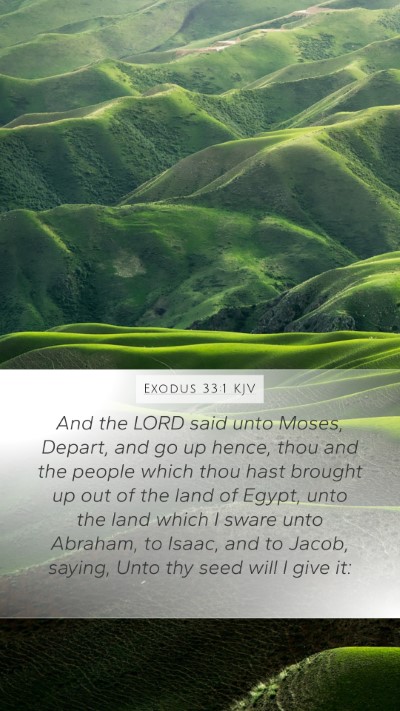 Exodus 33:1 KJV Mobile Phone Wallpaper - And the LORD said unto Moses, Depart, and go up - Mobile Bible Verse Wallpaper