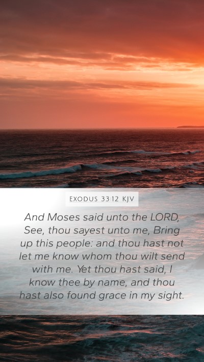 Exodus 33:12 KJV Bible Verse Image