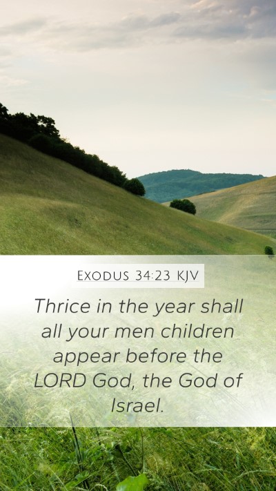 Exodus 34:23 KJV Bible Verse Image