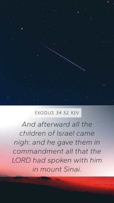 Exodus 34:32 KJV Bible Verse Image