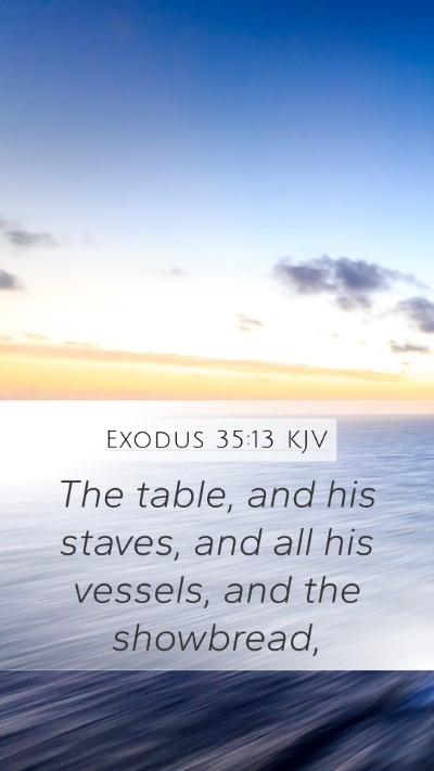 Exodus 35:13 KJV Bible Verse Image
