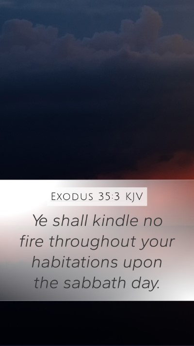 Exodus 35:3 KJV Bible Verse Image