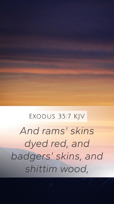 Exodus 35:7 KJV Bible Verse Image