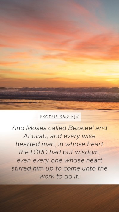 Exodus 36:2 KJV Bible Verse Image