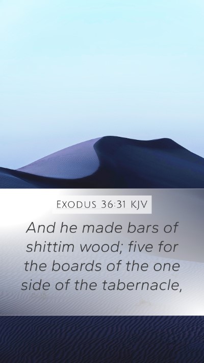 Exodus 36:31 KJV Bible Verse Image