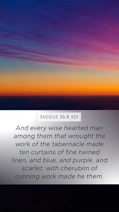 Exodus 36:8 KJV Bible Verse Image