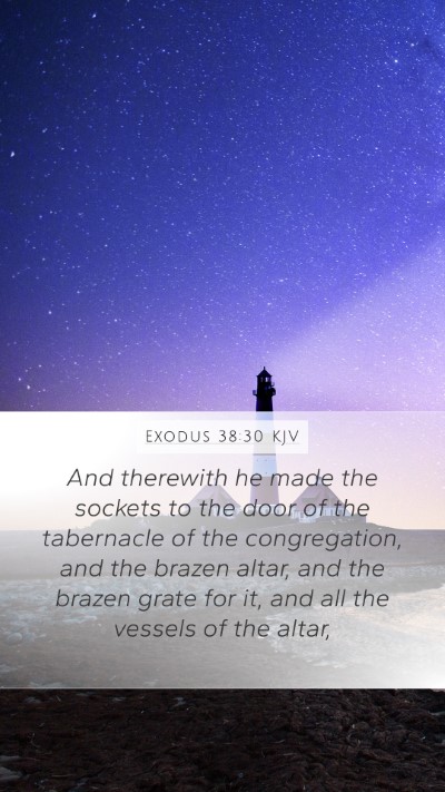 Exodus 38:30 KJV Mobile Phone Wallpaper - And therewith he made the sockets to the door of - Mobile Bible Verse Wallpaper
