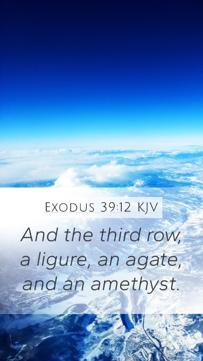Exodus 39:12 KJV Mobile Phone Wallpaper - And the third row, a ligure, an agate, and an - Mobile Bible Verse Wallpaper