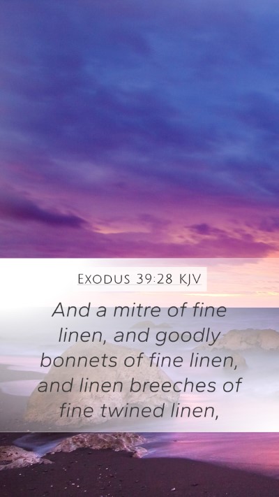 Exodus 39:28 KJV Bible Verse Image
