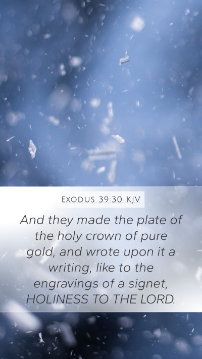 Exodus 39:30 KJV Bible Verse Image