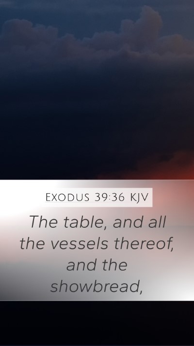 Exodus 39:36 KJV Bible Verse Image