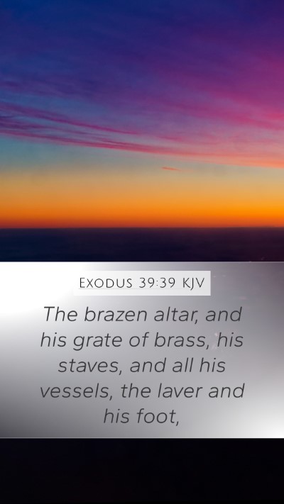 Exodus 39:39 KJV Bible Verse Image