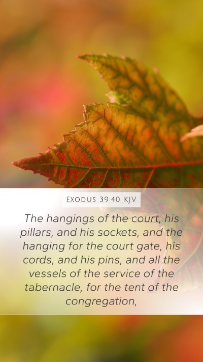 Exodus 39:40 KJV Bible Verse Image