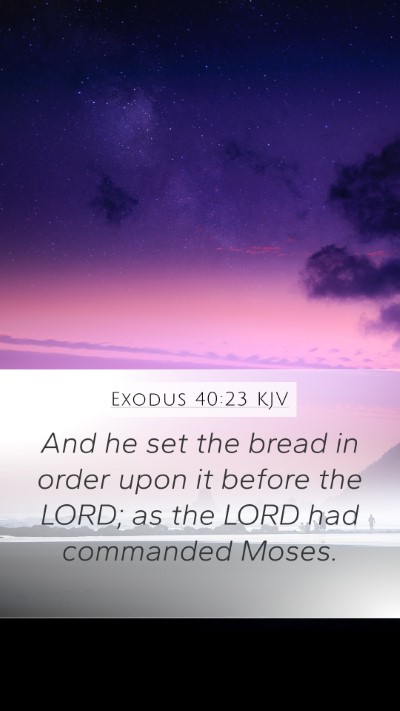 Exodus 40:23 KJV Bible Verse Image