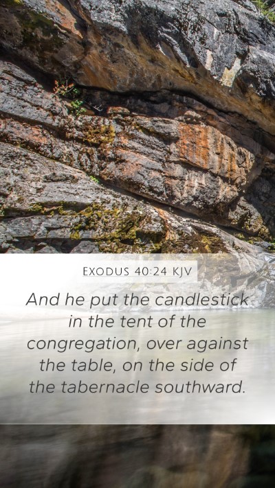 Exodus 40:24 KJV Bible Verse Image