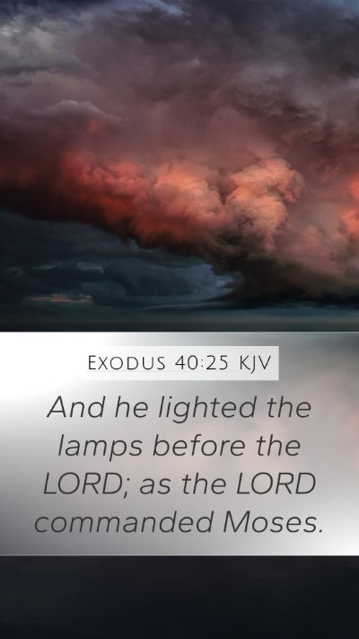 Exodus 40:25 KJV Bible Verse Image