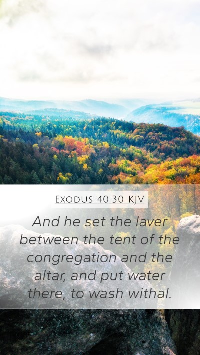 Exodus 40:30 KJV Bible Verse Image