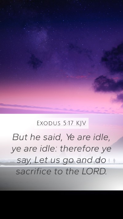 Exodus 5:17 KJV Bible Verse Image
