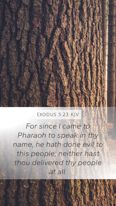 Exodus 5:23 KJV Bible Verse Image