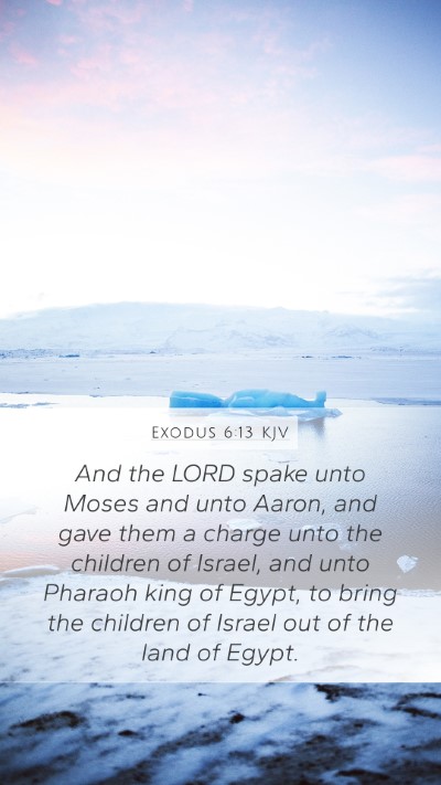 Exodus 6:13 KJV Bible Verse Image