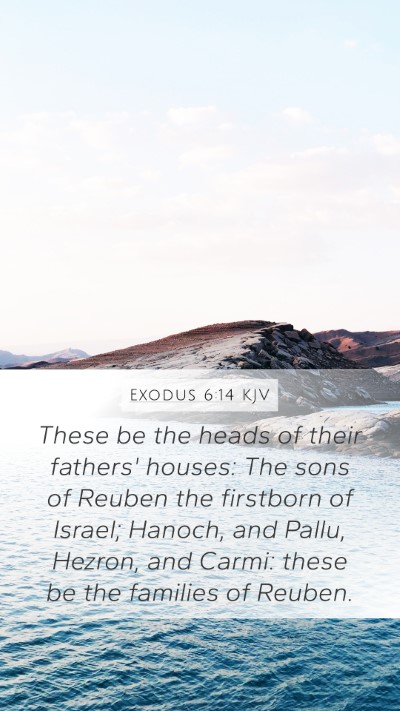 Exodus 6:14 KJV Bible Verse Image