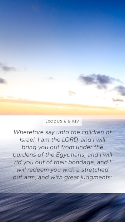 Exodus 6:6 KJV Bible Verse Image