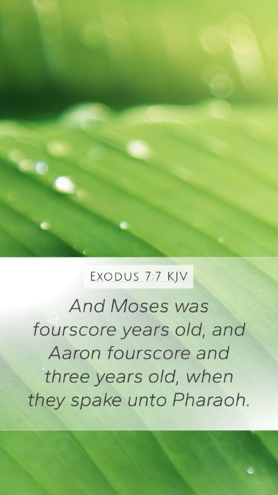 Exodus 7:7 KJV Bible Verse Image